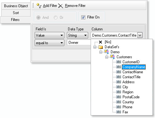 Sorting and Filtration of Business Objects