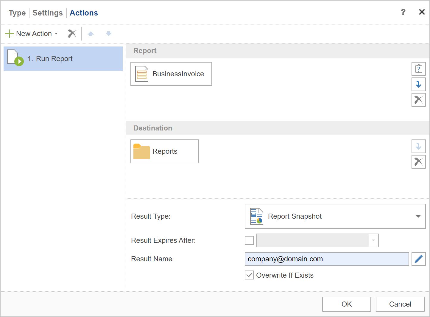 Scheduler Actions